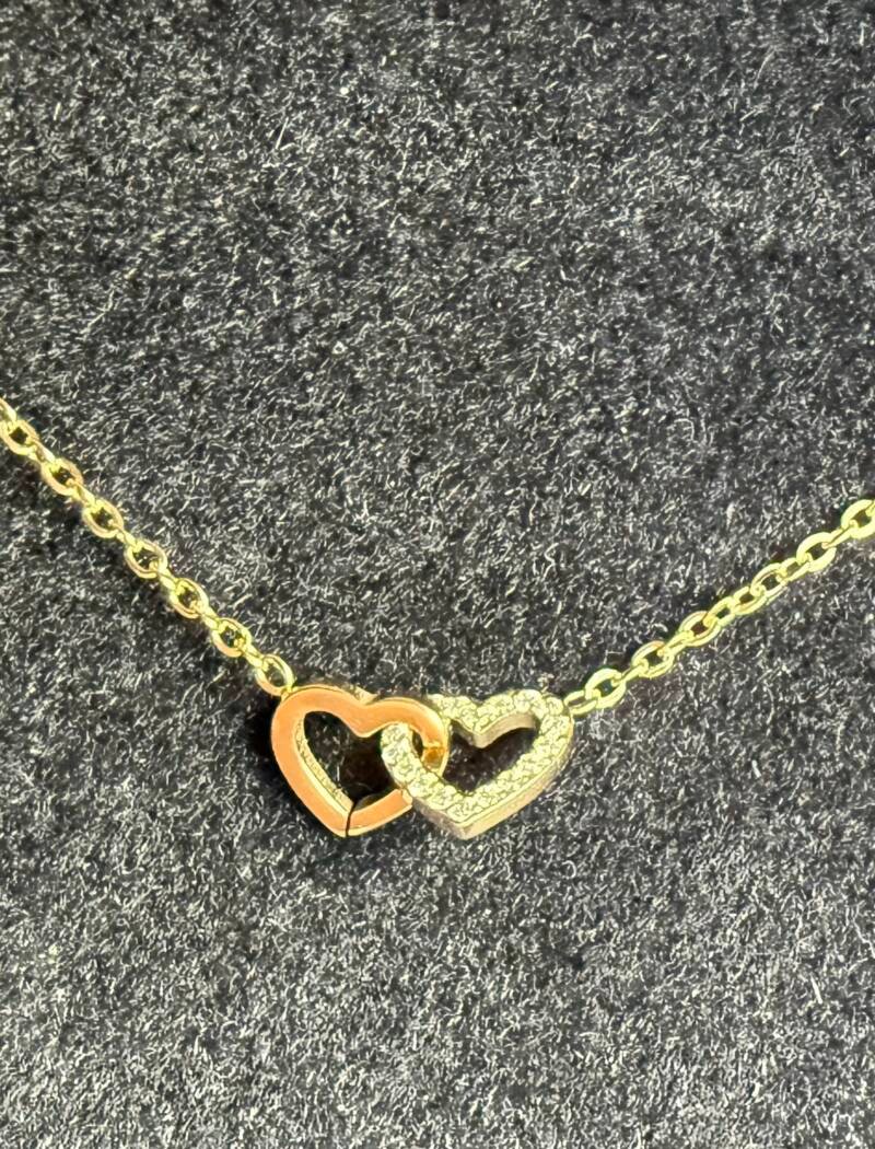 Collier Double Hearts